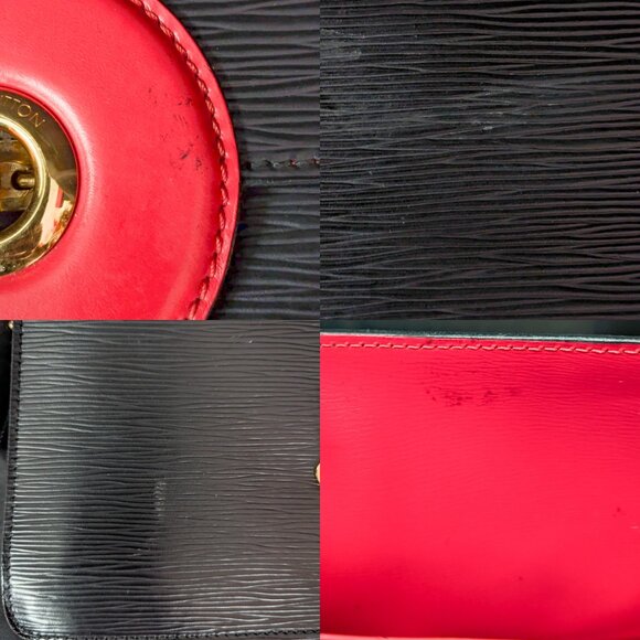 LOUIS VUITTON Epi Leather Friedland Bag Black Red Colorblock - Picture 12 of 16